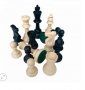  Пластмасови фигури за шах с филц големи 9,5 см , снимка 1 - Шах и табла - 38918959
