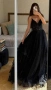 ЧИСТО НОВА С ЕТИКЕТ! Черна бална рокля на символична цена, снимка 2