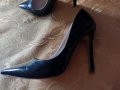 Черни лачени дамски обувки , снимка 4