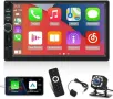 Нов 7" Двоен Дин CarPlay Android Auto Авто Радио + Камера за кола, снимка 1