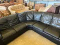 Ъглов / Прав диван - Естествена кожа , снимка 3