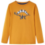Детска тениска с дълъг ръкав, тъмна охра, 116（SKU:12856, снимка 1 - Детски тениски и потници - 44788846