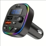 Bluetooth FM трансмитер за кола - Handsfree, бързо зареждане, RGB светлина, снимка 4