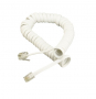 VCom Кабел за телефон Phone Cord 4P4C/4P4C Coil White - CT044C-1.5m