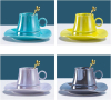 Прекрасни порцеланови чаши в страхотни цветове с перлен блясък, снимка 1 - Чаши - 44764003