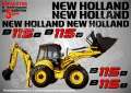 New Holland B100B стикери надписи, снимка 5