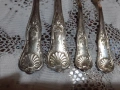 Стари антикварни посребрени прибори вилици 4 бр. различни, снимка 2