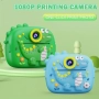 Детска камера с функция за печат Детски фотоапарат с дисплей за моментни снимки Розов, снимка 5