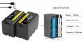USB батерия  NP-F780 6800mAh с тестер за ниво на заряда, снимка 1 - Батерии, зарядни - 39615529