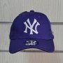 Нова шапка с козирка New York (Ню Йорк) в тъмносин цвят, с емблема отстрани, Унисекс