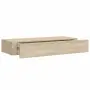 vidaXL Стенни рафтове с чекмеджета, 2 бр, дъб, 60x23,5x10 см, МДФ, снимка 5