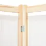 vidaXL Параван за стая, 4 панела, кремав, 160x170x4 cм, текстил, снимка 4