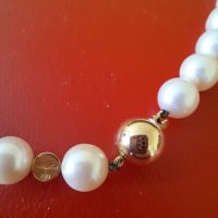 Огърлица от истински перли, снимка 1 - Колиета, медальони, синджири - 40976398