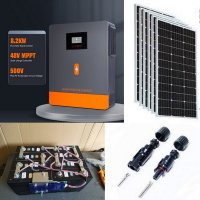  Фотоволтаична система ​8,2 kW,хибриден инвертор 8200вата lifepo4 акумулатор 5,64kw,4,2kw панели., снимка 1 - Друга електроника - 41774513