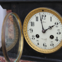 Френски настолен мраморен часовник, снимка 14 - Антикварни и старинни предмети - 44716518