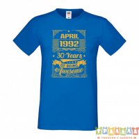 Мъжка тениска APRIL 1992 30 YEARS OF BEING AWESOME 2, снимка 2 - Тениски - 35811973