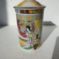 Порцеланова чаша за чай ,с допълнителен съд за запарка и капак, снимка 3 - Чаши - 35693747