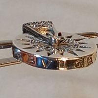 Сребърна въртяща висулка за медальон Bvlgari с камъни, снимка 9 - Колиета, медальони, синджири - 39479673