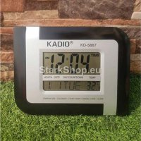 Часовник KADIO-5887 с температура, аларма и календар, снимка 1 - Друга електроника - 41379007