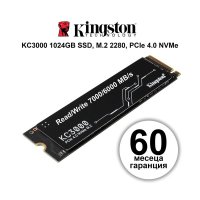 KINGSTON KC3000 1024GB SSD, M.2 2280, PCIe 4.0 NVMe, R/W 7000/6000MB - 60 месеца гаранция, снимка 1 - Твърди дискове - 41322142