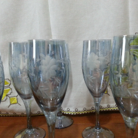 Ретро стъклени чаши цветно стъкло , снимка 12 - Антикварни и старинни предмети - 44810483