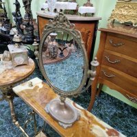 Чудесно много красиво антикварно английско бронзово огледало , снимка 4 - Антикварни и старинни предмети - 44491274