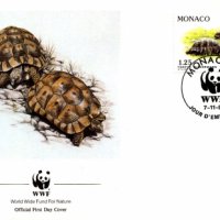 Монако 1991 - 4 броя FDC Комплектна серия - WWF, снимка 2 - Филателия - 38656196
