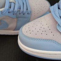 Nike Air Jordan 1 Low Blue Grey Soft Нови Оригинални Дамски Обувки Маратонки Размер 38 Номер 24см , снимка 7 - Маратонки - 40513489