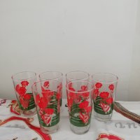 Комплект 6 нови цветни чаши за вода, снимка 1 - Чаши - 41562974