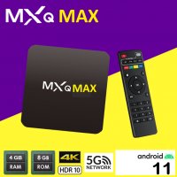 *█▬█ █ ▀█▀ Нови 4GB RAM/32GB GMXQ MAX  четиряден процесор 2GHZ Android 11.1 TV BOX 4K WiFi Smart Tv, снимка 3 - За дома - 39338601
