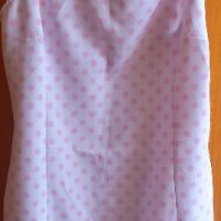 Нежно  Розова рокля  на точки , снимка 5 - Рокли - 41421816