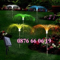 4 броя LED Соларна лампа Медуза, градинска лампа, многоцветна, снимка 1 - Градински мебели, декорация  - 41723570