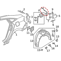 Моторче за заключване на резервоар за Honda Civic MK10 (2015–2022), снимка 9 - Части - 44596331