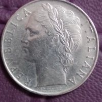 100 лири Италия 1956, снимка 1 - Нумизматика и бонистика - 34778280