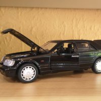 Метална количка Мерцедес W140 S-Class, Мечока - Mercedes, снимка 4 - Колекции - 41018054