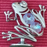 Статуетка,жаба,кристал,Сваровски., снимка 1 - Колекции - 41618265