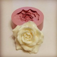 Голяма Отворена Роза силиконов молд форма калъп шоколад фондан гипс сапун, снимка 1 - Форми - 39933558