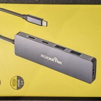 Нов USB C многопортов адаптер докинг станция за MacBook Pro, iPad Pro, снимка 9 - Други - 40647476