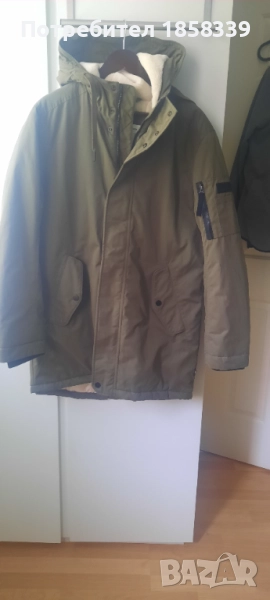 Ново зимно яке (парка) Tom Tailor, Размер L (50-52), маслинено зелено , снимка 1