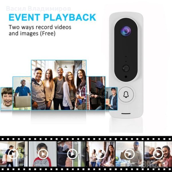 T33 Смарт видео звънец, снимка 1