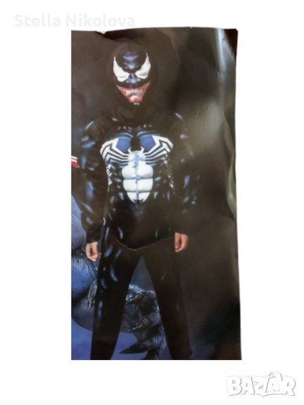 Костюм на Спайдърмен с мускули-черно и синьо, снимка 1