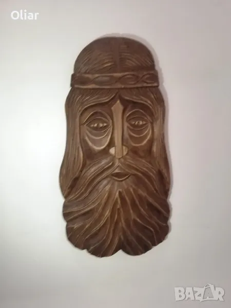 Много красива и изразителна дърворезба. Луце на мъдрец или болярин., снимка 1