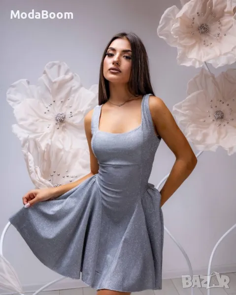 Сива дамска рокля 🎀, снимка 1