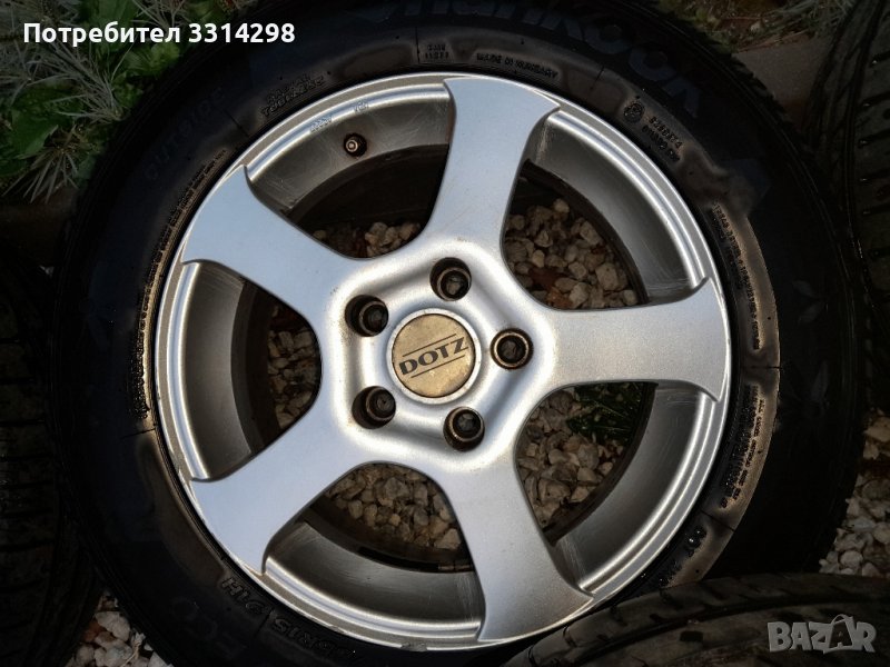 лети джанти 15'' 5/114,3 с цо 67,с летни гуми 195/65/15, снимка 1