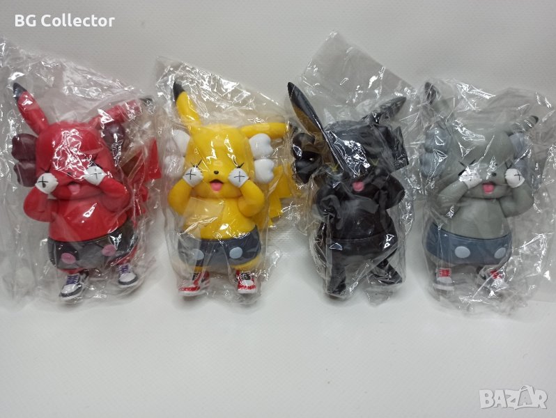 4 броя сладки фигурки Пикачу - различни цветове, снимка 1