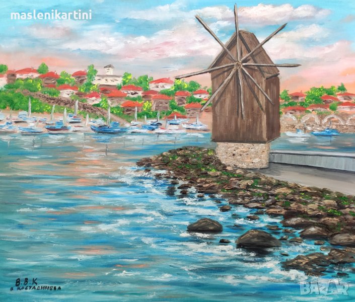 Несебър маслена картина , снимка 1