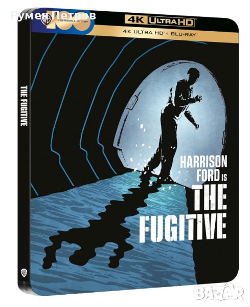 нов 4К + блу рей стилбук THE FUGITIVE - БЕГЛЕЦЪТ с Харисън Форд, снимка 1