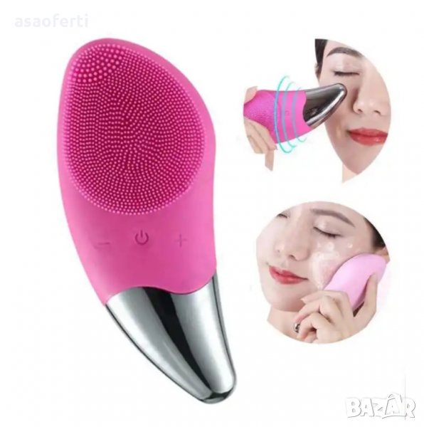 Четка за почистване на лицето + масажор M-beauty, премахване на грим и масаж на кожата, Силиконова з, снимка 1