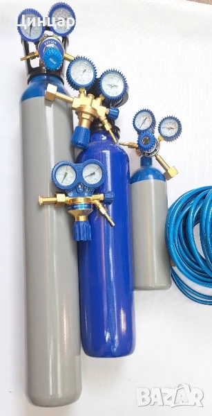 Кислород редуцир-вентили и бутилки с обем от 950мл.до 10л.заредени,Регулатор кислород, снимка 1