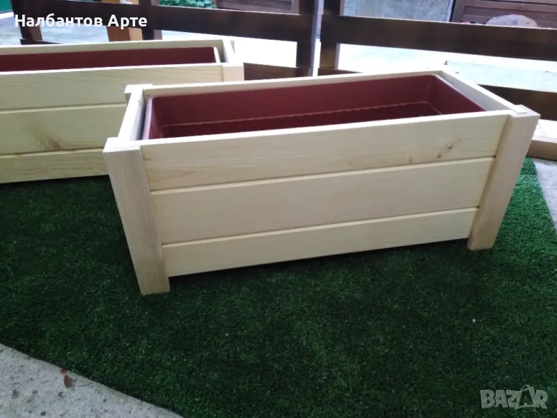 декоративни дървени кашпи, снимка 1